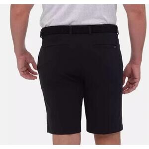 Greg Norman Black 4-Way Stretch Shark Logo Golf Casual Shorts Ins 8.5" Waist 36"